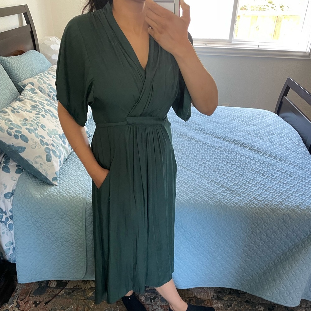 Teal green summer dress